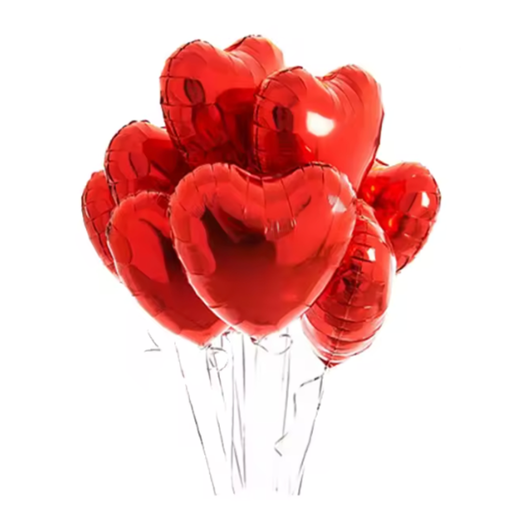 10 st hjärtballonger